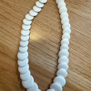 Trifari White Disc Necklace